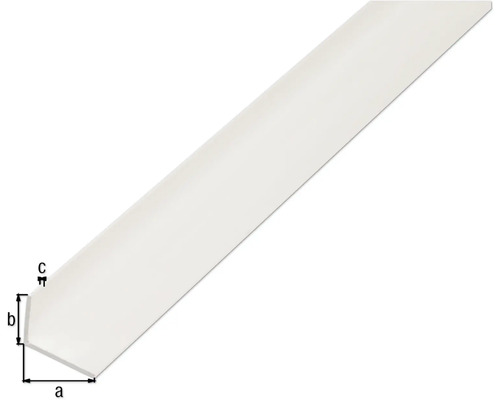 Profil unghiular din plastic cu dimensiunile a, b și c