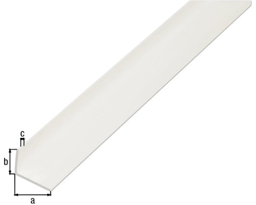 Profil de colț din plastic cu dimensiunile a, b și c
