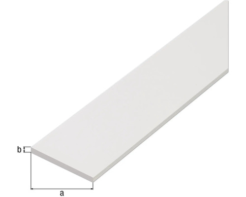Profil din plastic alb cu dimensiunile a și b