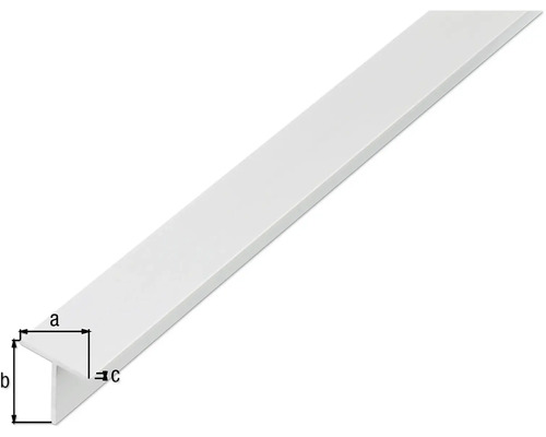 Profil unghiular din plastic cu dimensiunile a, b și c