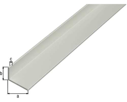 Profil unghiular cu indicații de dimensiune a, b și c