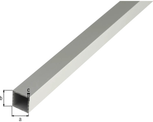 Profil dreptunghiular din aluminiu cu dimensiuni