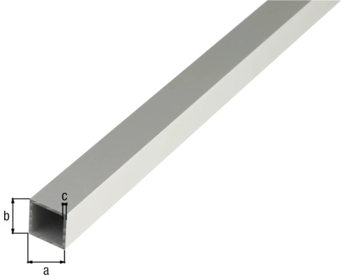 Detaliu tub pătrat din aluminiu