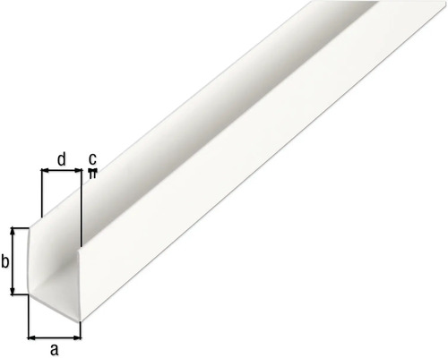 Profil unghiular din plastic cu dimensiuni