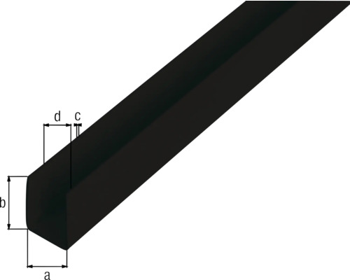 Imagine cu un profil U cu dimensiuni.