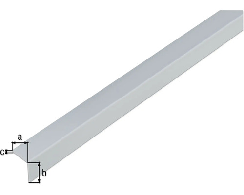 Profil unghiular din aluminiu cu dimensiuni