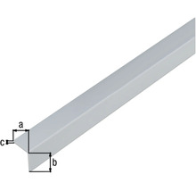 Profil unghiular cu dimensiunile a, b și c.