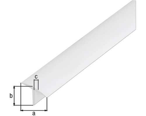 Profil unghiular din plastic cu dimensiuni