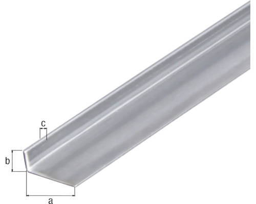 Profil unghiular cu dimensiunile a, b, c