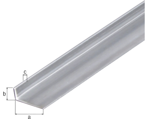 Profil unghiular cu dimensiunile a, b și c