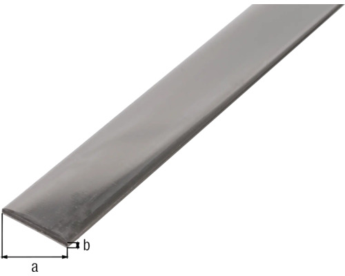 Profil plat metalic cu indicații de dimensiuni
