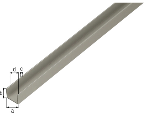 Profil U pentru construcții și fixare cu dimensiuni
