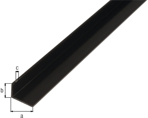 Cornier cu dimensiunile a, b și c.