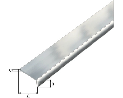Profil unghiular din aluminiu cu dimensiuni