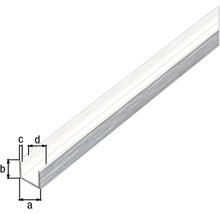 Profil U metalic cu indicații de măsurare
