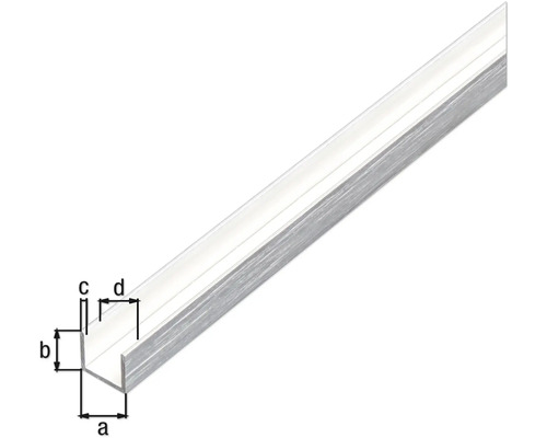 Profil U din aluminiu cu dimensiuni
