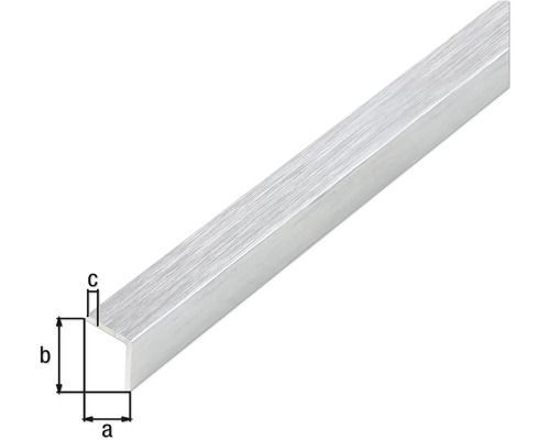 Profil unghiular din aluminiu cu dimensiuni specificate