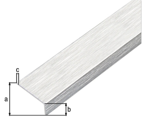 Profil unghiular din aluminiu cu dimensiuni