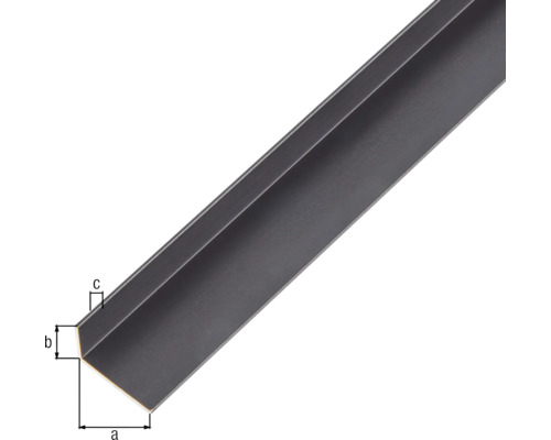Profil unghiular din metal cu dimensiuni indicate