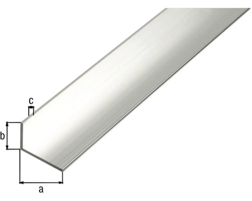 Profil unghiular din aluminiu cu dimensiuni