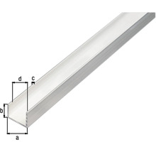 Profil U din aluminiu cu dimensiuni
