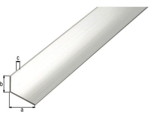 Profil unghiular din aluminiu cu dimensiuni