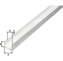 Profil U din aluminiu cu dimensiuni