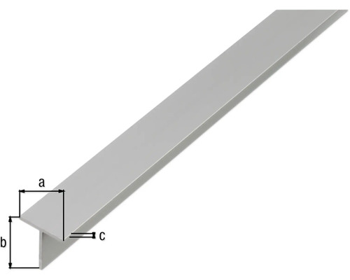 Profil T din aluminiu cu dimensiuni