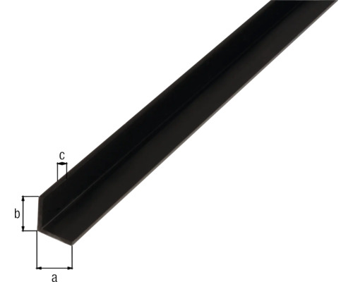 Cornier metalic cu indicarea dimensiunilor