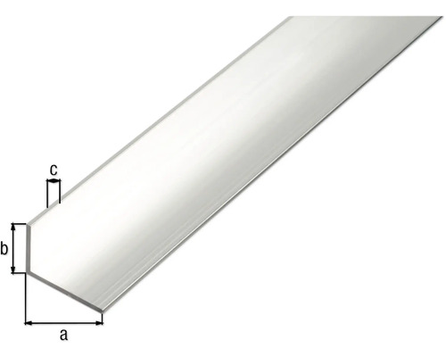 Profil unghiular din aluminiu cu dimensiuni