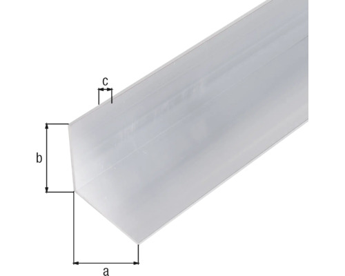 Profil unghiular din aluminiu cu dimensiuni indicate