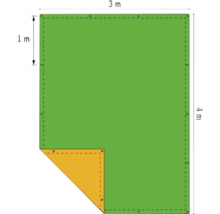 Prelată 140 gr/m² portocaliu-verde 3x4 m-thumb-4