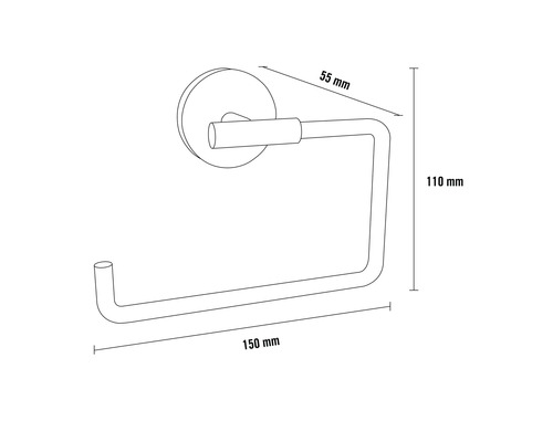 Dimensiunile unui suport de hârtie igienică