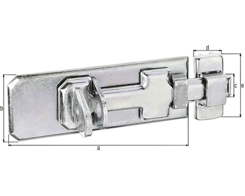 Zăvor metalic cu dimensiuni