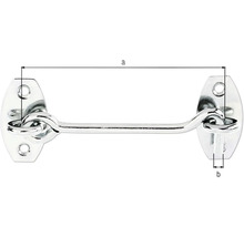 Cleștar de fereastră cu dimensiuni indicate