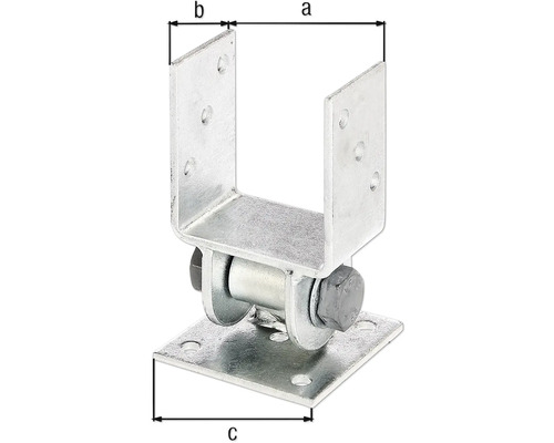 Suport metalic reglabil pentru stâlpi cu dimensiuni