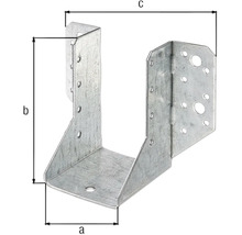 Papuc tip A grindă lemn Alberts 60x100x2 mm, oțel zincat Sendzimir-thumb-1