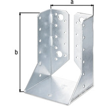 Papuc tip B grindă lemn Alberts 80x120x2 mm, oțel zincat Sendzimir-thumb-1