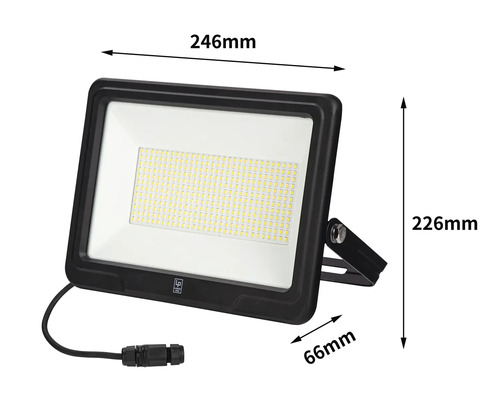 Reflector LED cu dimensiunile 246 mm x 226 mm x 66 mm