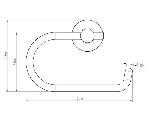 Desen tehnic suport hârtie igienică cu dimensiuni