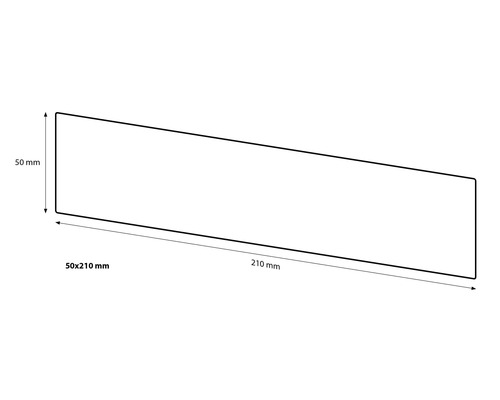 Desenul unui produs cu dimensiunile 50x210 milimetri