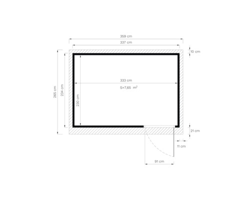Plan cu dimensiunile camerei
