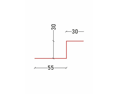 Desen tehnic al unui profil cu dimensiuni