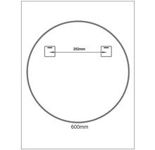 Oglindă baie rotundă Cordia Round Line Ø60 cm ramă aurie