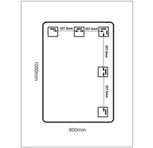 Oglindă baie Cordia Tender Line 80x100 cm ramă neagră