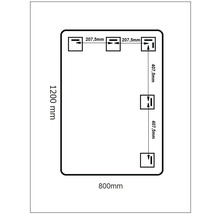 Oglindă baie Cordia Tender Line 80x120 cm ramă neagră