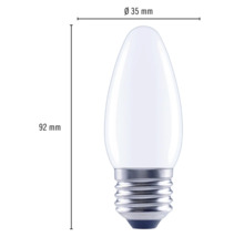 Bec LED variabil Flair E27 2,2W 250 lumeni, glob mat lumânare, lumină caldă