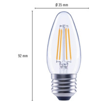 Bec LED variabil Flair E27 4W 470 lumeni, glob clar lumânare, lumină caldă