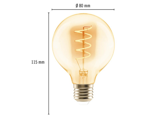 Glob bec cu dimensiunile de 80 mm diametru și 115 mm înălțime.