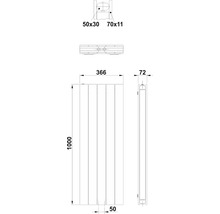 Desen tehnic al unui radiator cu dimensiuni